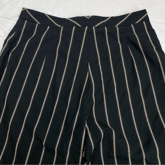Oscar De La Renta Pinstripe Wide Leg Pants XS - Picture 4 of 6